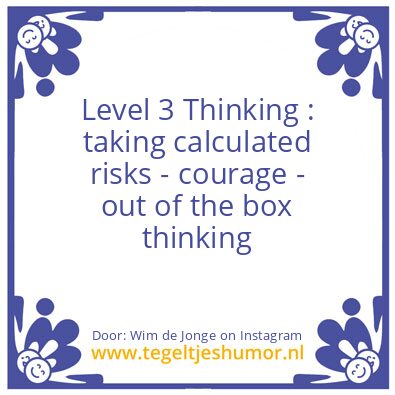 Tegeltje: Thinking level 3