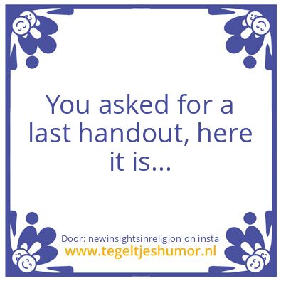 Tegeltje: Aware..