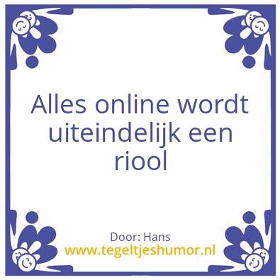 Tegeltje: Internetriool