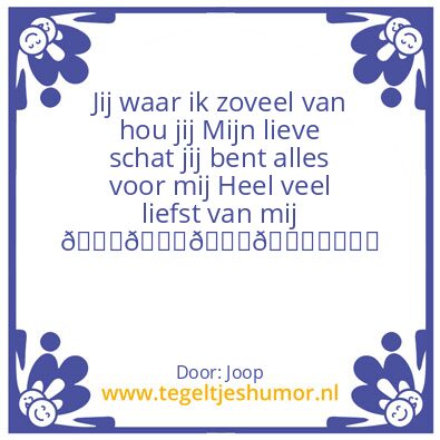 Tegeltje: Joop