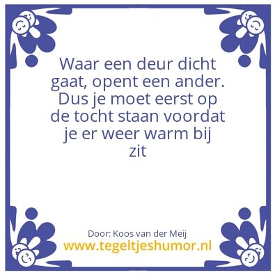 Tegeltje: Crisis