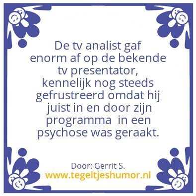 Tegeltje: Ik ben Gerrit.