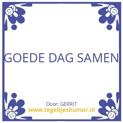Tegeltje: GERRIT BIESMANS