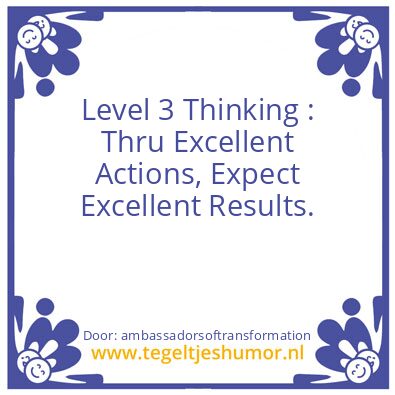 Tegeltje: Level 3 Thinking