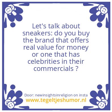 Tegeltje: celeb or Value