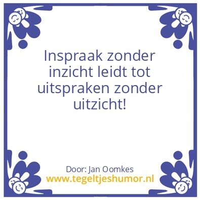 Tegeltje: Om over na re denken!