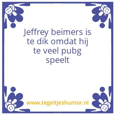 Tegeltje: dikke bokworst
