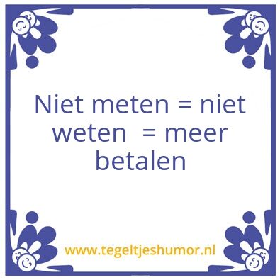 Tegeltje: meten