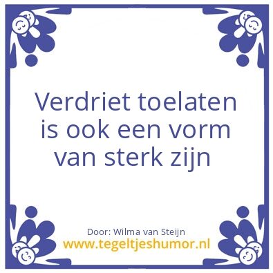 Tegeltje: Sterk