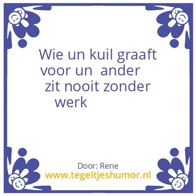 Tegeltje: Werk