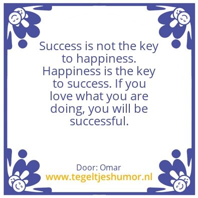 Tegeltje: Success
