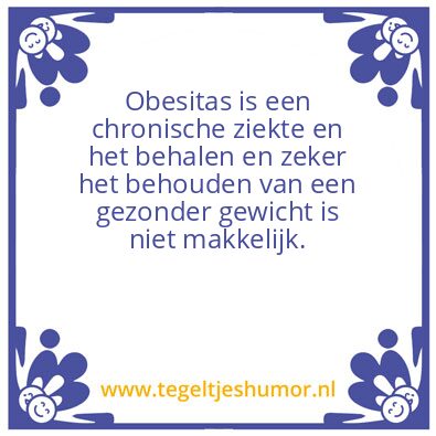 Tegeltje: Obesitas