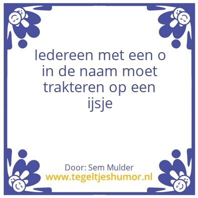 Tegeltje: Trakteren