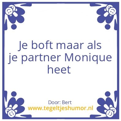 Tegeltje: monique