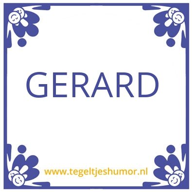 Tegeltje: GERARD