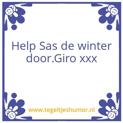 Tegeltje: Help