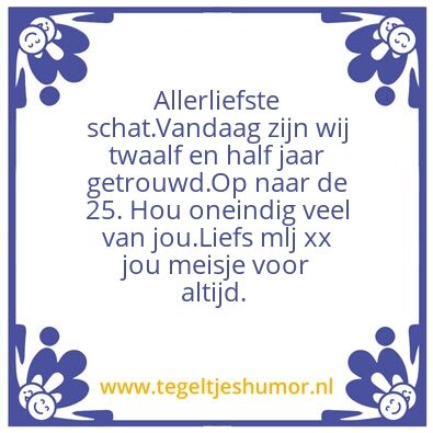 Tegeltje: Koperen huwelijk
