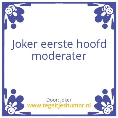Tegeltje: Joker