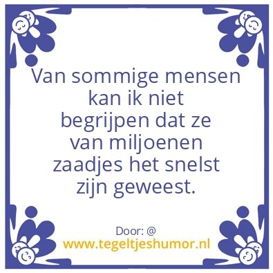 Tegeltje: Zaadje