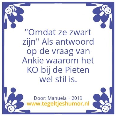 Tegeltje: Zwarte Piet