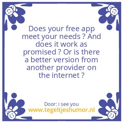 Tegeltje: your free app