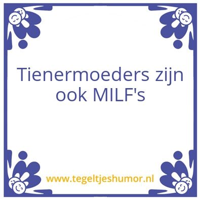 Tegeltje: Tienermoeders