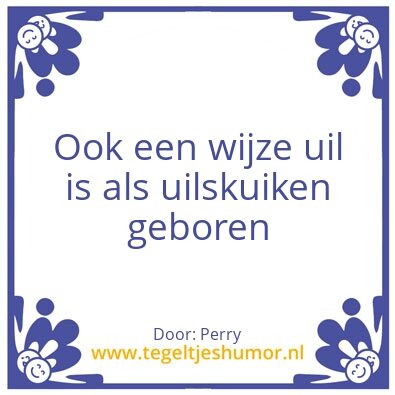 Tegeltje: humor