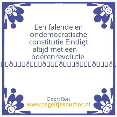 Tegeltje: constitutie