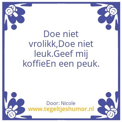 Tegeltje: Koffie