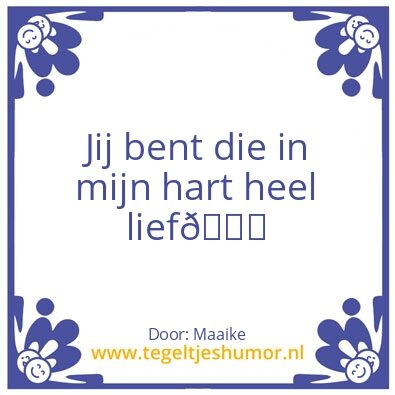 Tegeltje: Love