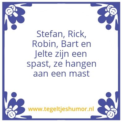 Tegeltje: Spasten
