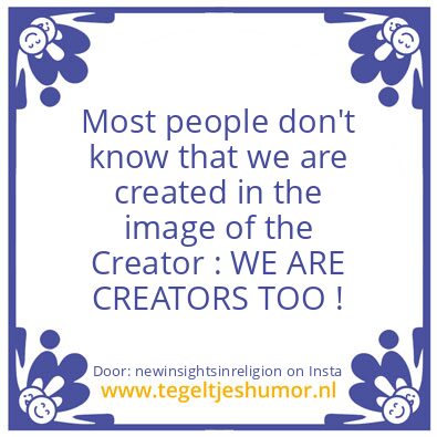 Tegeltje: Most people don’t know…