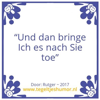 Tegeltje: Duits