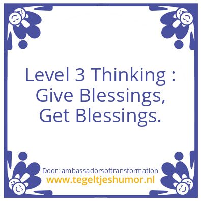 Tegeltje: Level 3 Thinking