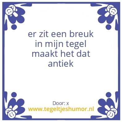 Tegeltje: .