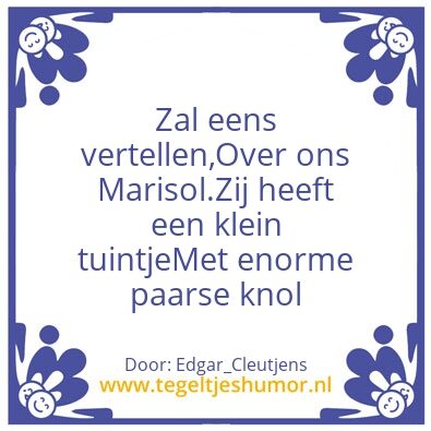 Tegeltje: Marisol