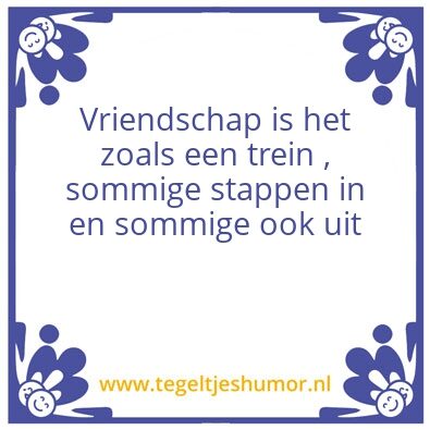 Tegeltje: Vriendschap