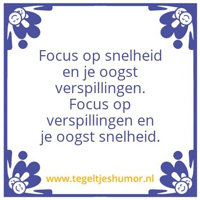 Tegeltje: Verspillingen