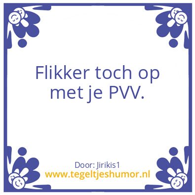 Tegeltje: PVV