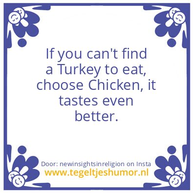 Tegeltje: Turkey …
