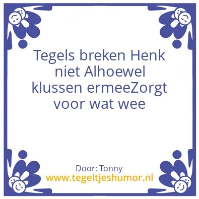 Tegeltje: Henk