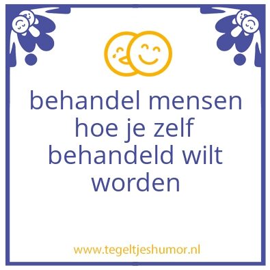 Tegeltje: gastvrijheid