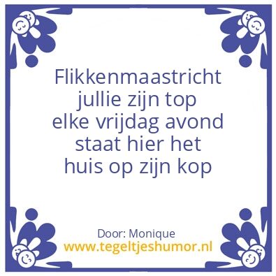 Tegeltje: De flikkenmaastricht tegel