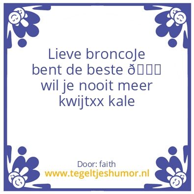 Tegeltje: bronco
