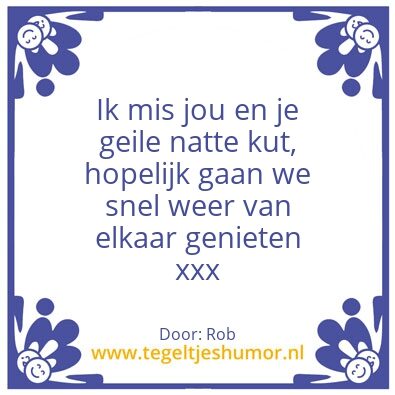 Tegeltje: Gele natte kut