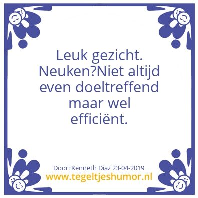 Tegeltje: Openingszin