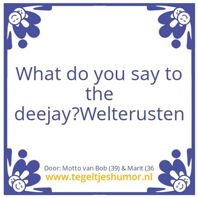Tegeltje: Motto