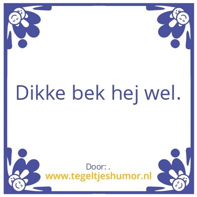 Tegeltje: .