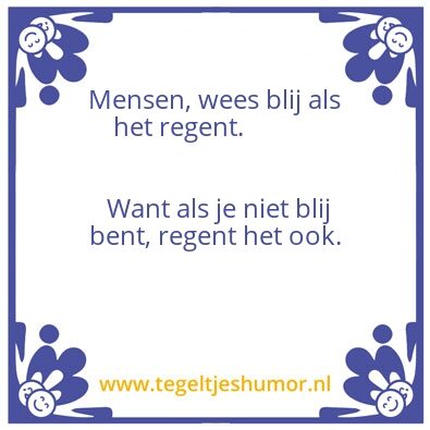 Tegeltje: Regen