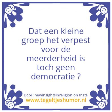 Tegeltje: Democratie ?